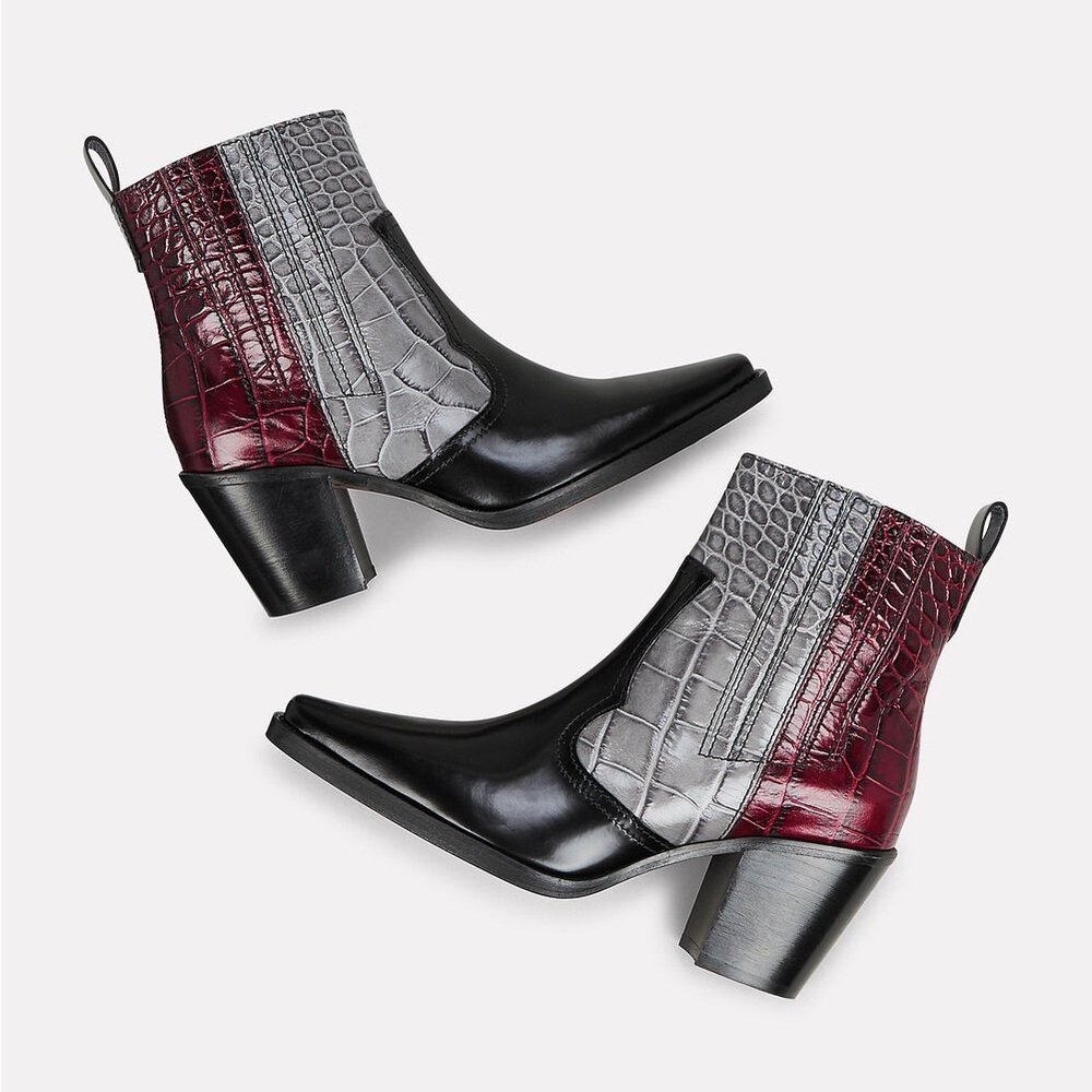 Ganni Multicolor Western Booties 39 - Picture 3 of 9
